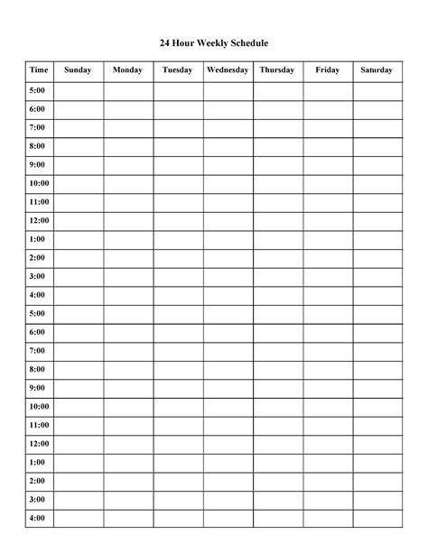 Schedules List .